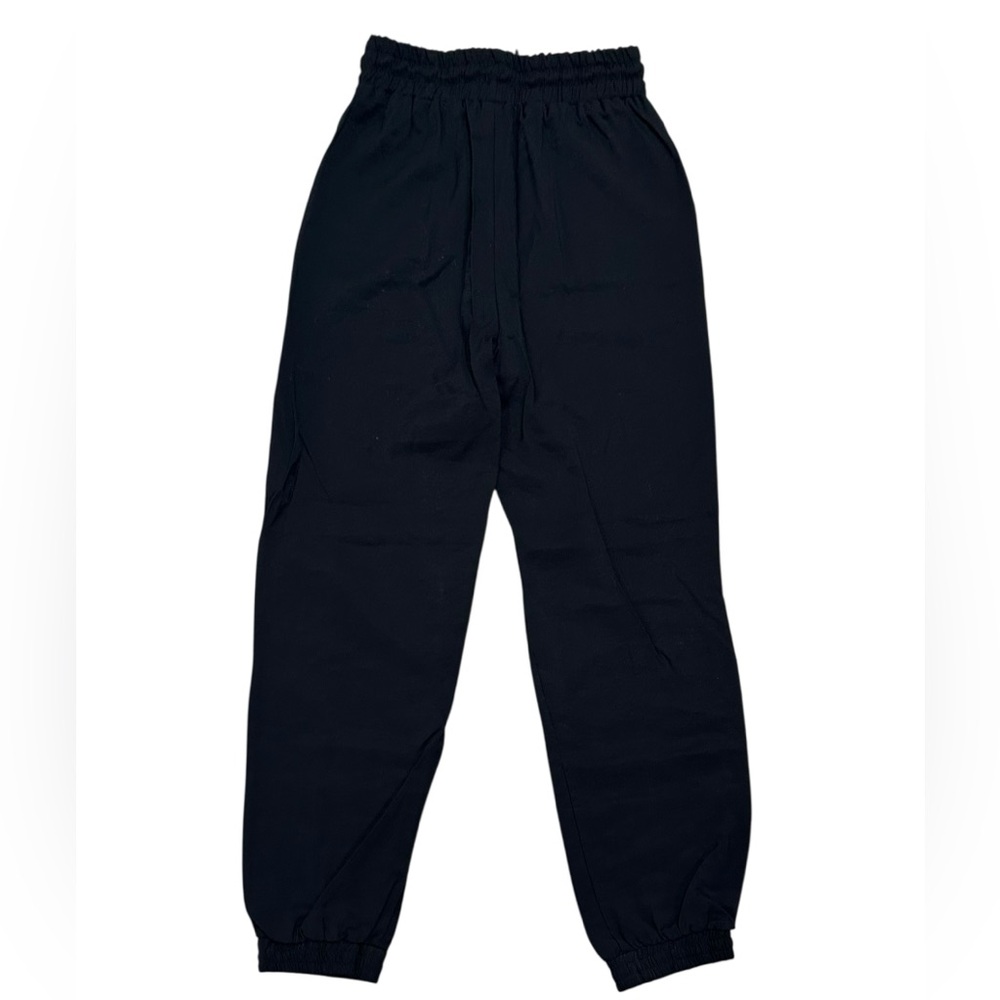 glam. Black Elastic Waist Lounge Pants - Adult Medium.  (990#)